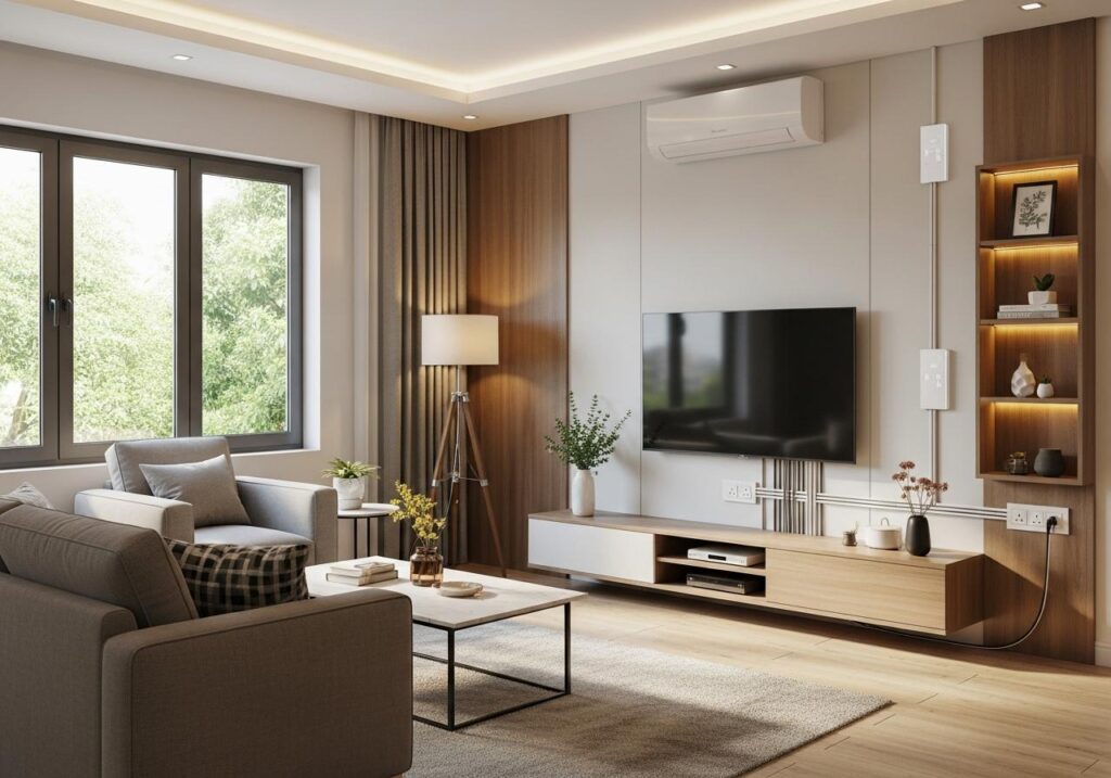 Bố trí điện phòng khách