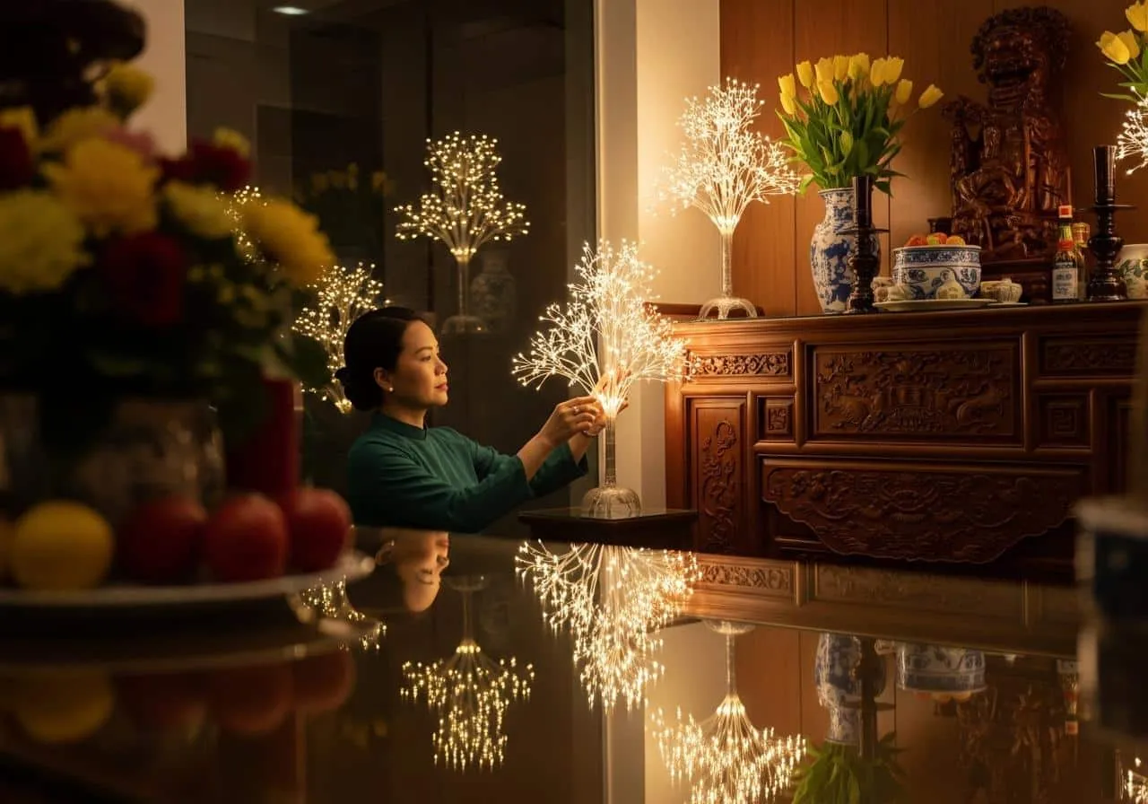 Bóng đèn trang trí bàn thờ