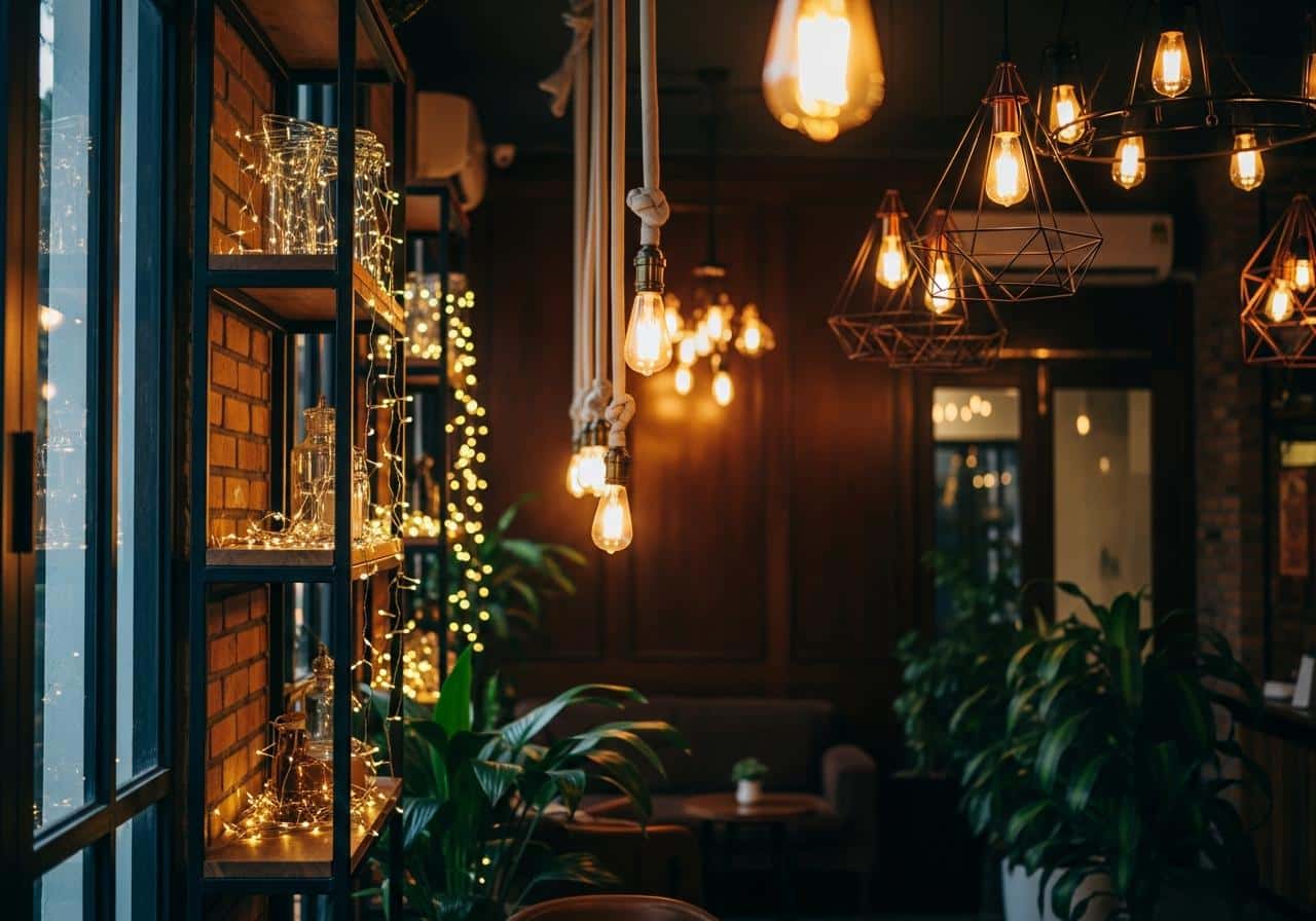 Bóng đèn trang trí quán cà phê