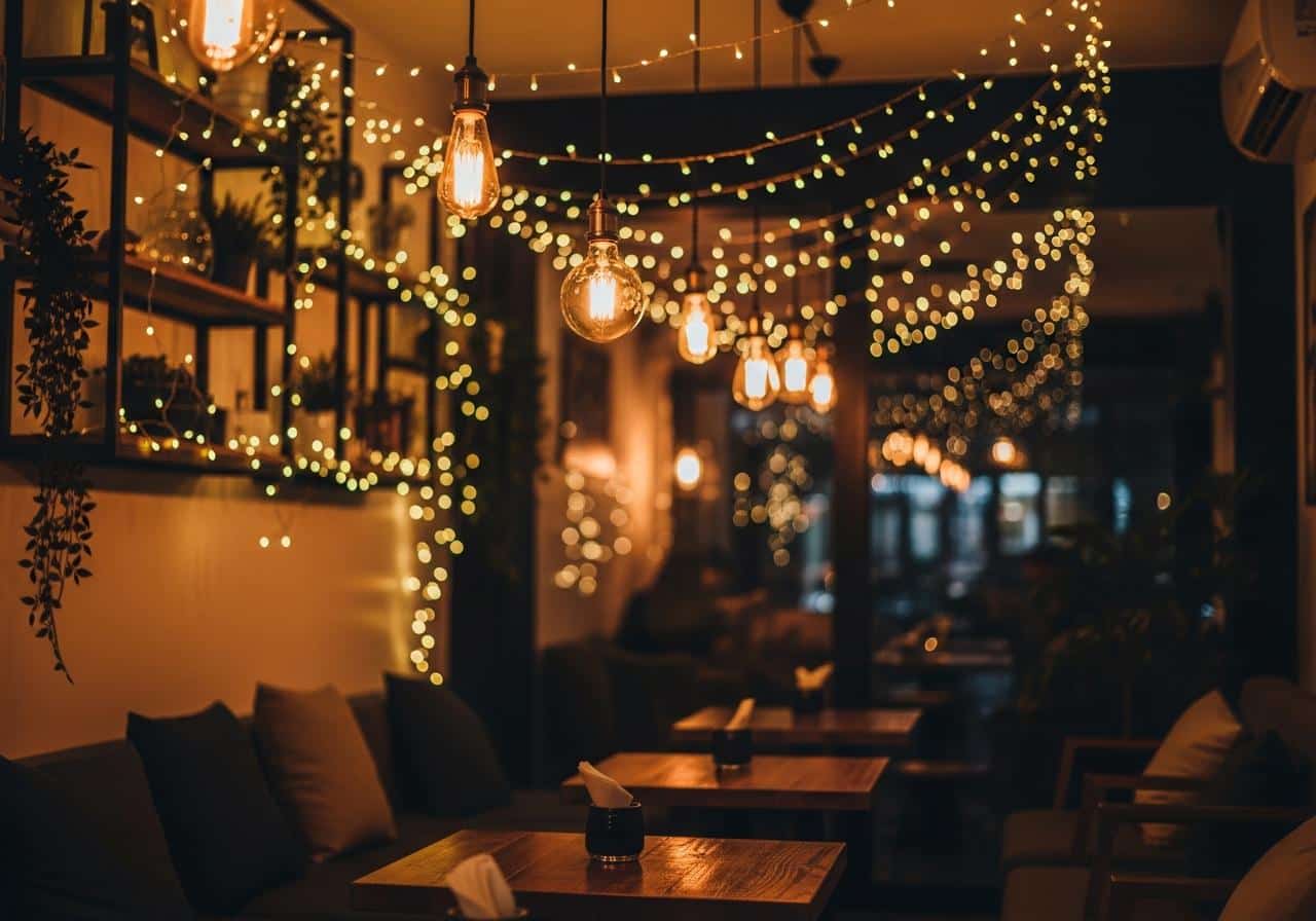 Bóng đèn trang trí quán cafe