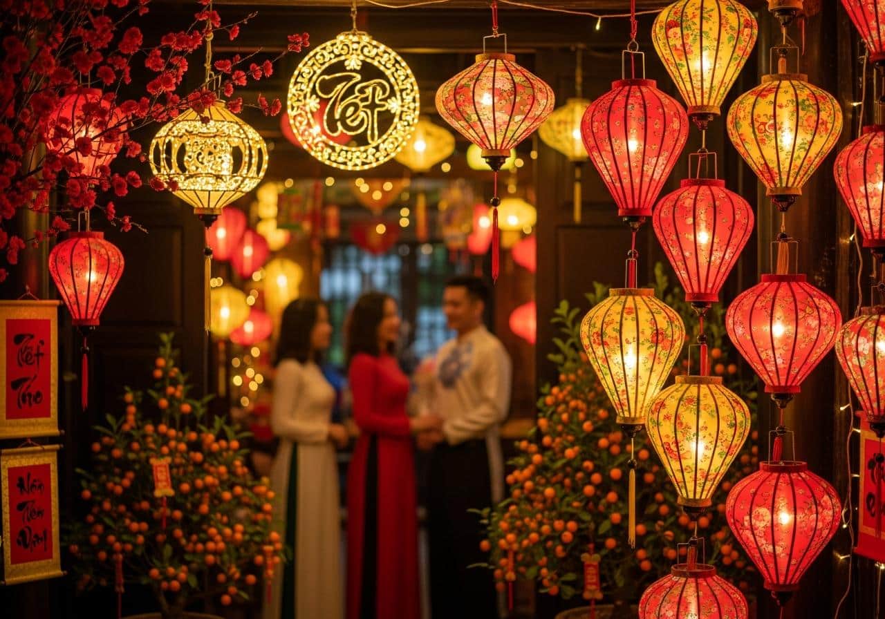 Bóng đèn trang trí tết