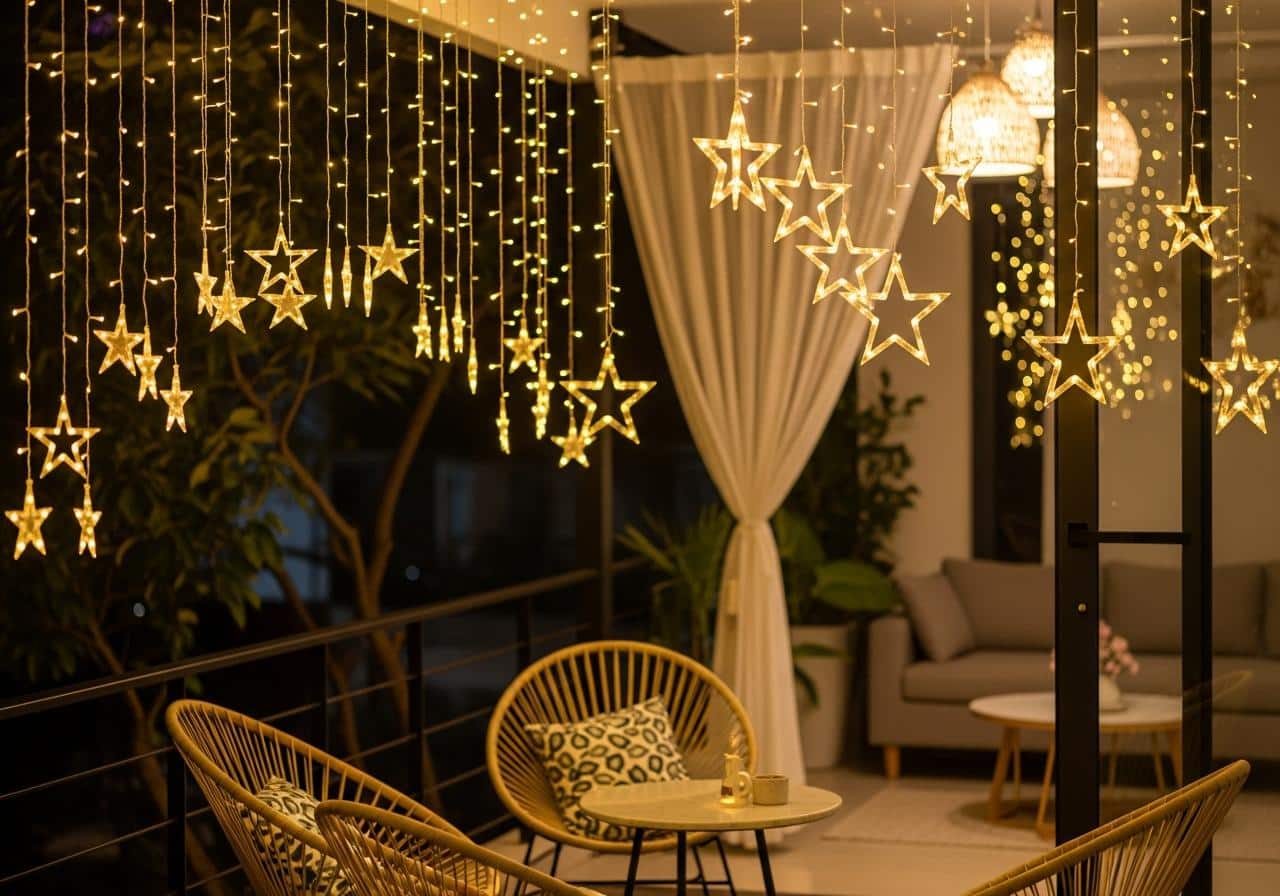 Các kiểu đèn nháy đẹp 5 2. Kiểu Mành và Hình Dáng