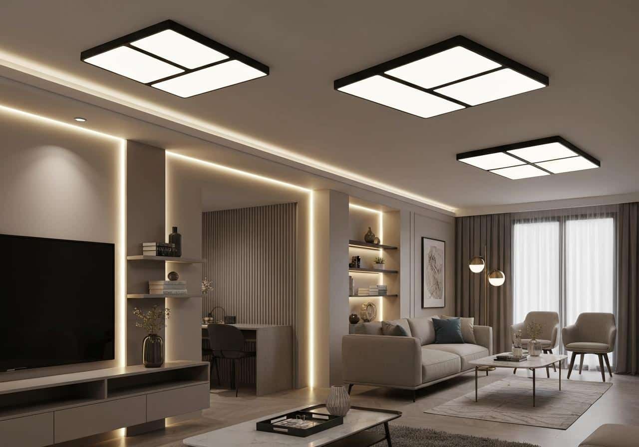 Các kiểu đèn trang trí 5 2. Kiểu LED Dây và Ốp Trần