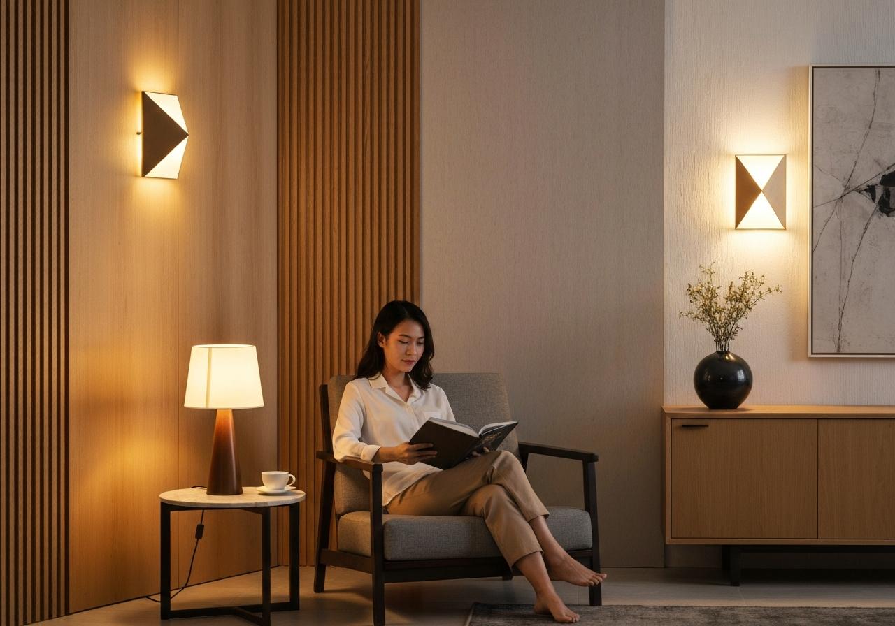 Các kiểu đèn trang trí 7 3. Kiểu Đèn Bàn và Tường