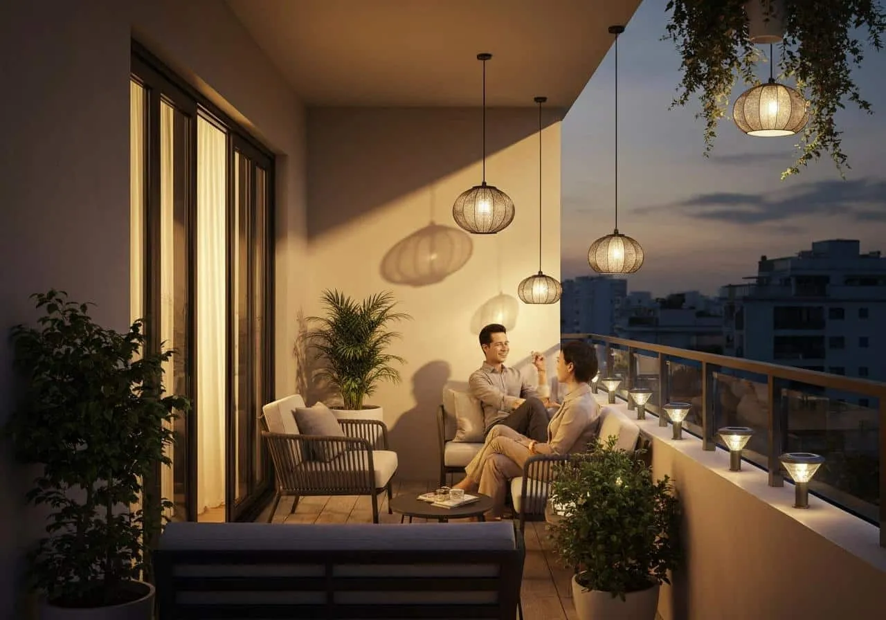 3. Kiểu Đèn Thả và Năng Lượng Mặt Trời