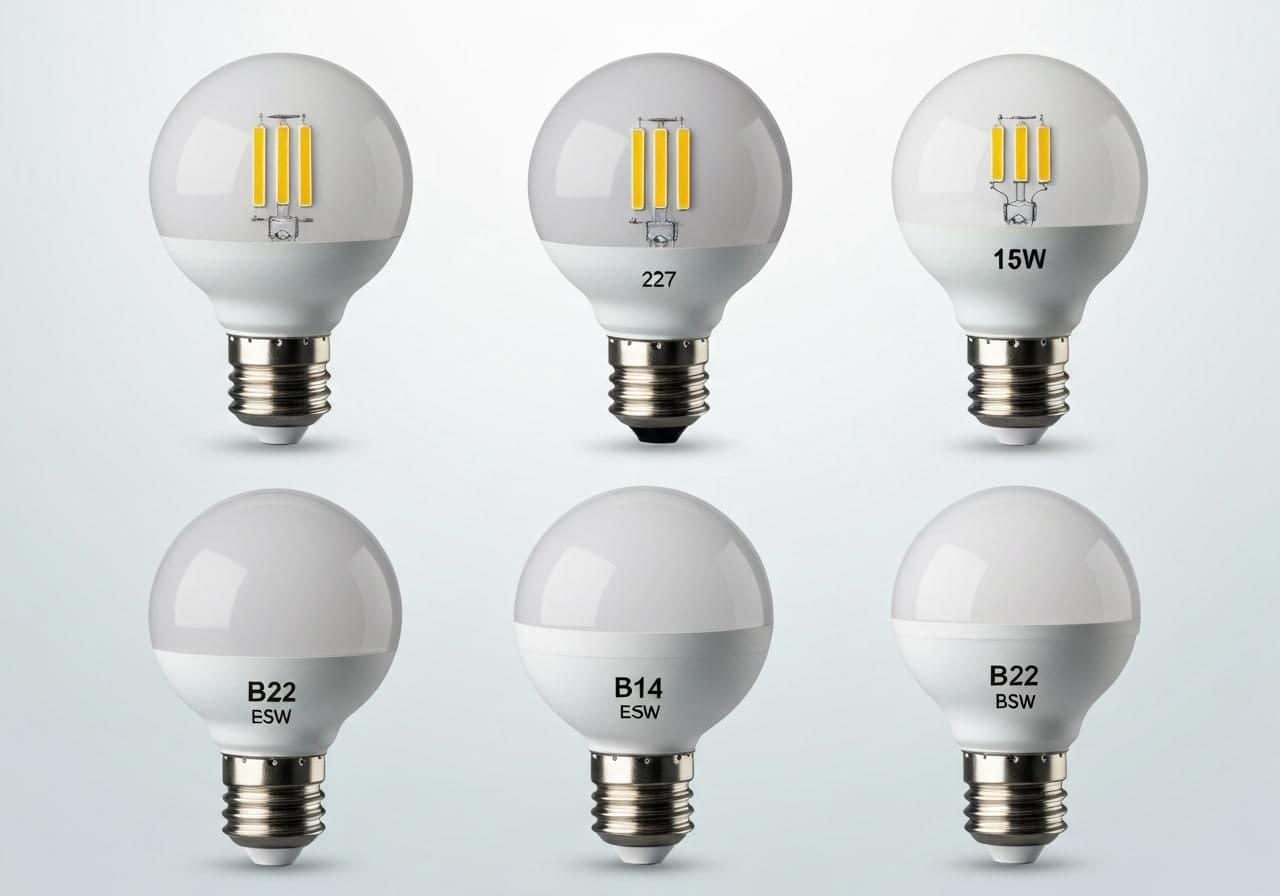 Các loại bóng đèn led tròn 5 2. Phân Loại Theo Công Suất và Đui