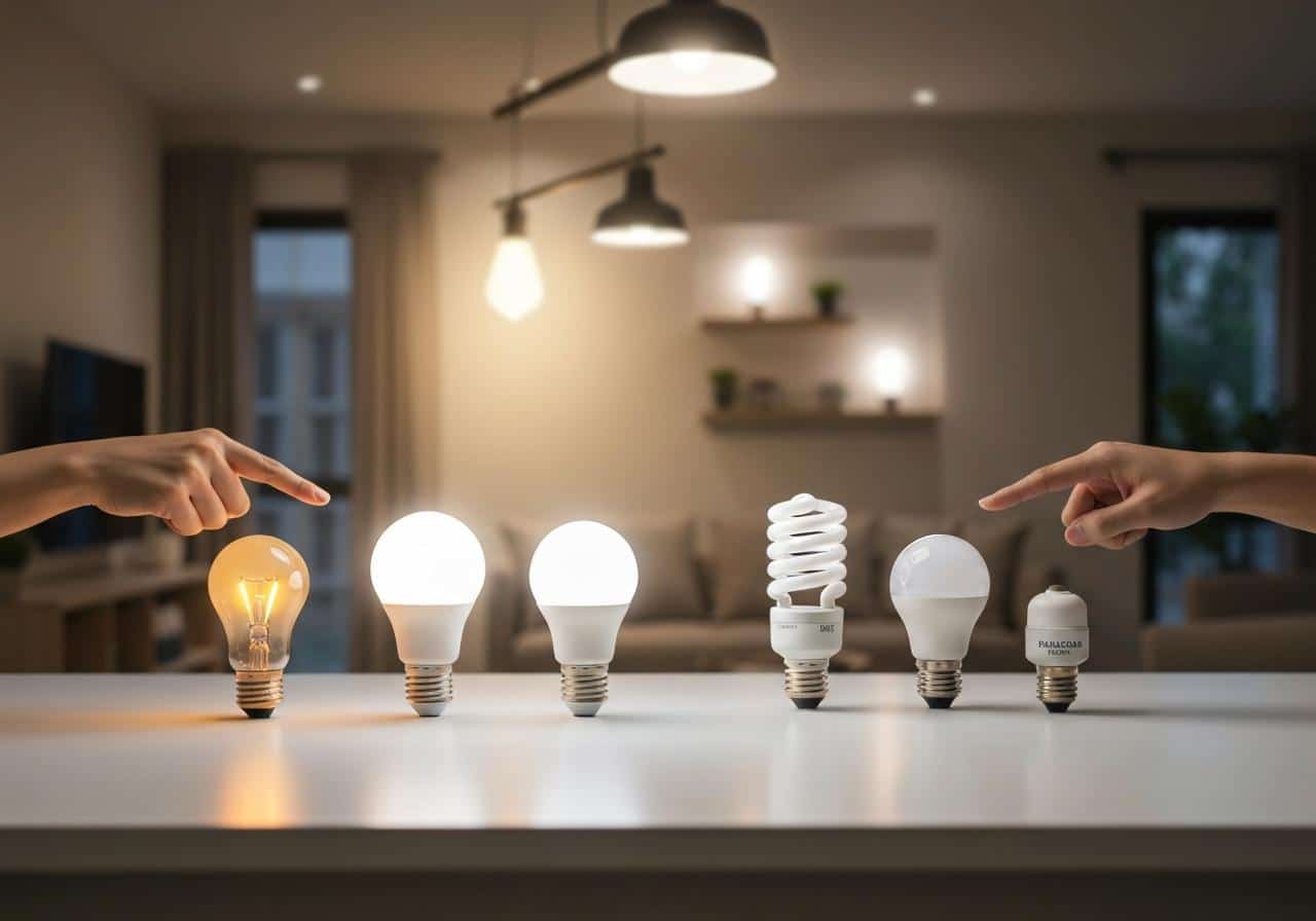 Các loại bóng đèn trong nhà 7 3. So Sánh Các Loại Bóng Đèn Trong Nhà