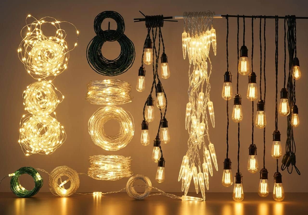 Các loại dây đèn trang trí 4 2. Theo Điện Áp và Đặc Tính