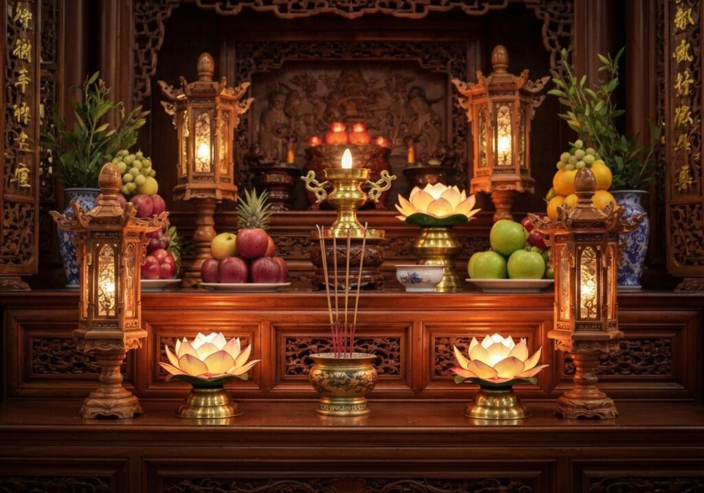 Các loại đèn bàn thờ