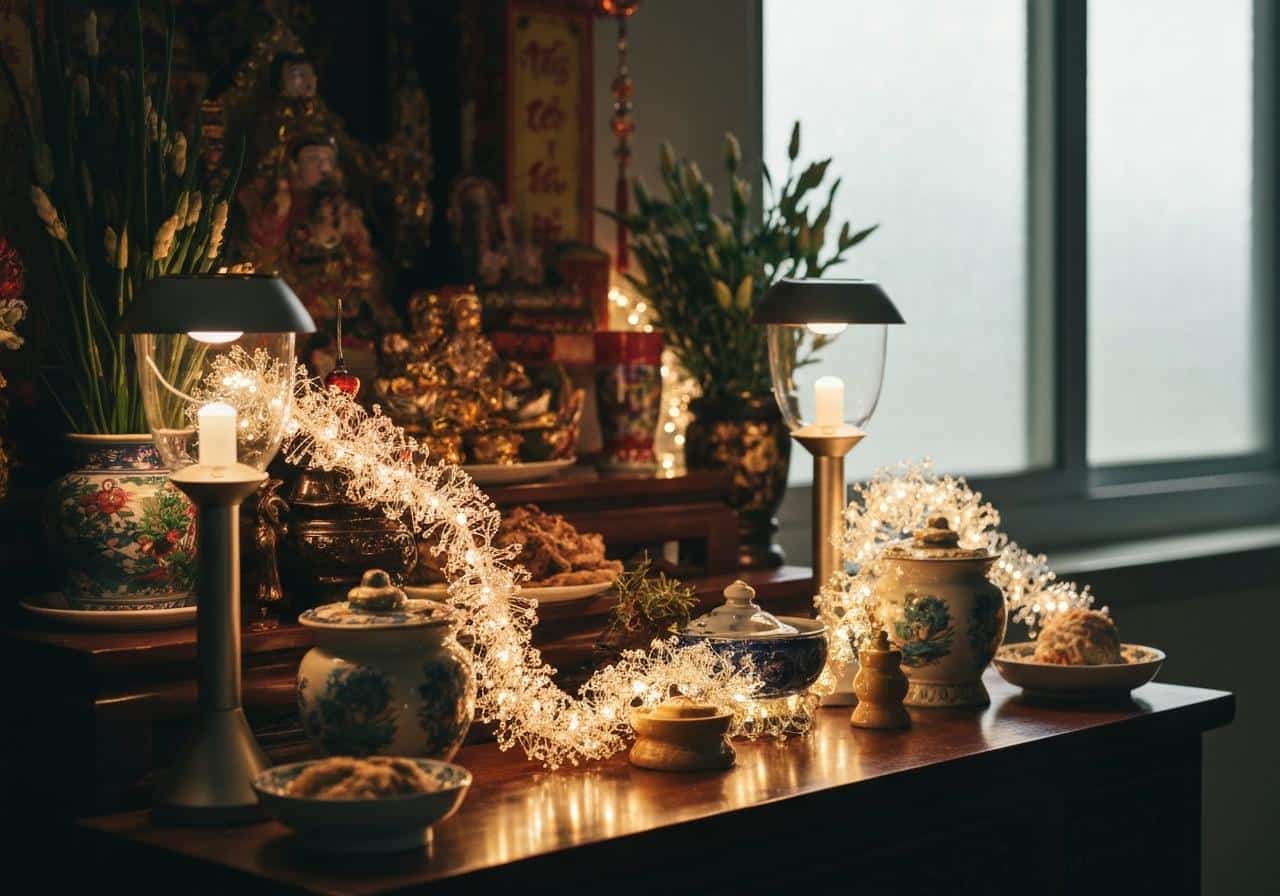 2. Đèn Năng Lượng Mặt Trời và Dây LED Trang Trí