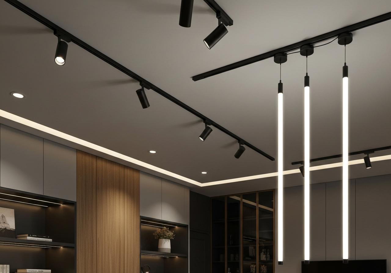 Các loại đèn chiếu sáng trong nhà 5 2. Đèn Rọi Ray và Tuýp LED