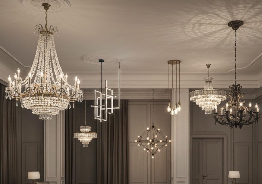 Các loại đèn chùm trang trí 1 Các loại đèn chùm trang trí