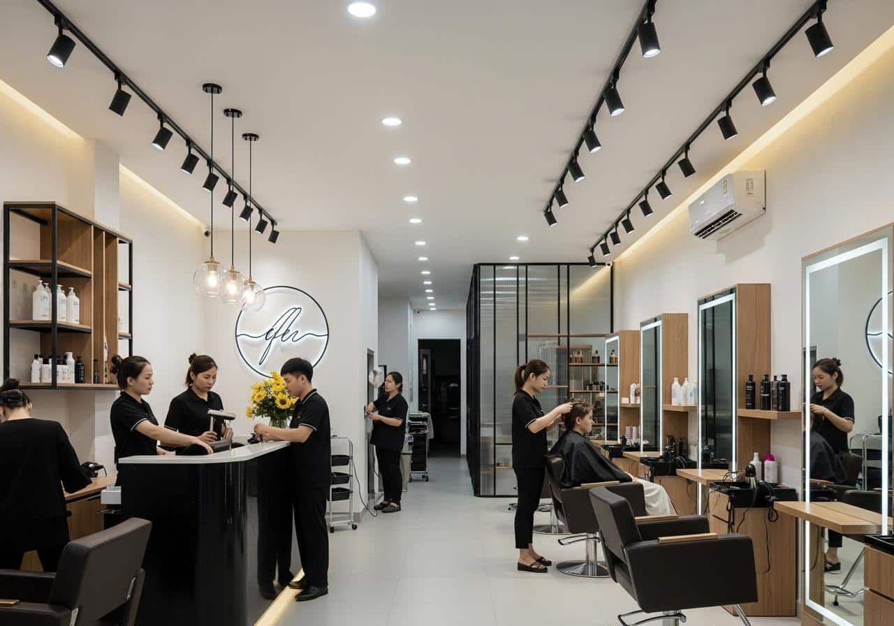 Các loại đèn led cho salon tóc 3 2. Các loại đèn LED phổ biến trong salon tóc