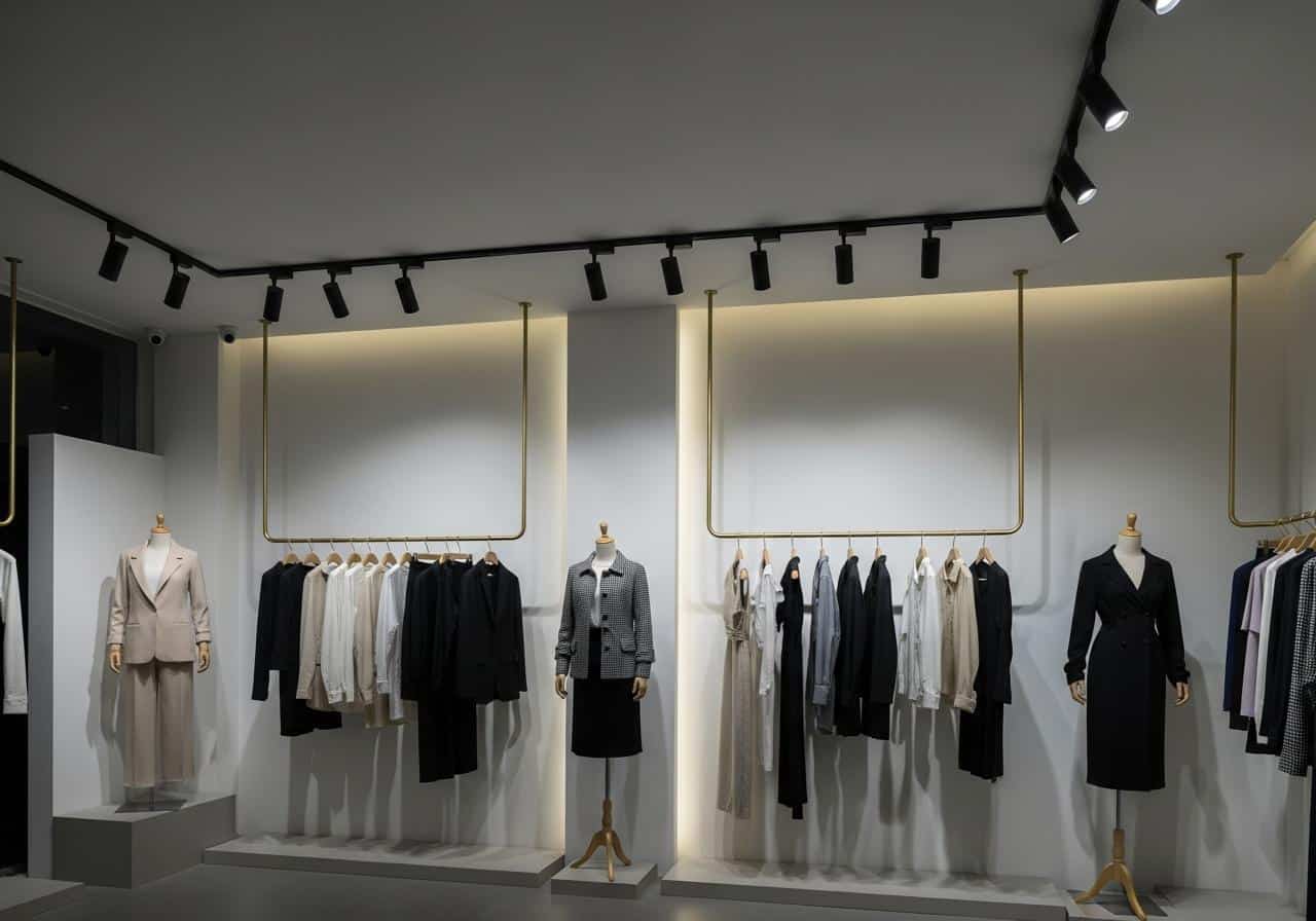 Các loại đèn led cho shop quần áo 3 2. Cách bố trí ánh sáng trong shop quần áo