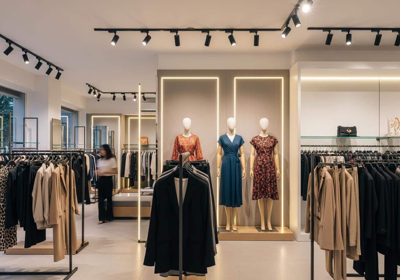 Các loại đèn led cho shop quần áo 2 Các loại đèn led cho shop quần áo