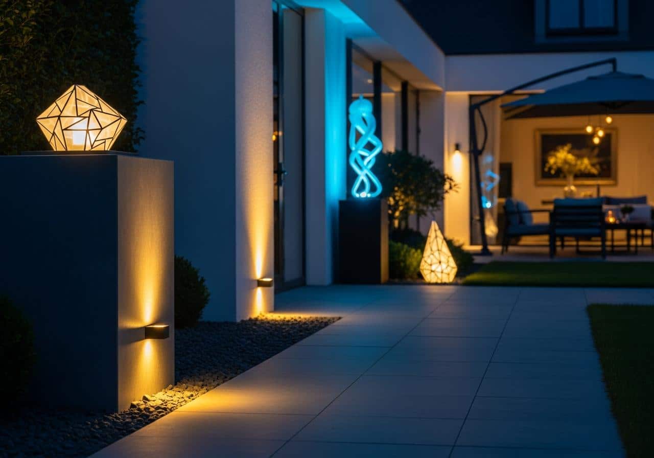 Các loại đèn led trang trí ngoài trời 7 3. Đèn LED hắt và mô hình