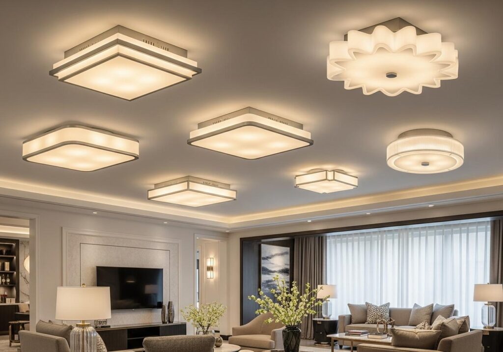 Các loại đèn ốp trần đẹp 1 Các loại đèn ốp trần đẹp
