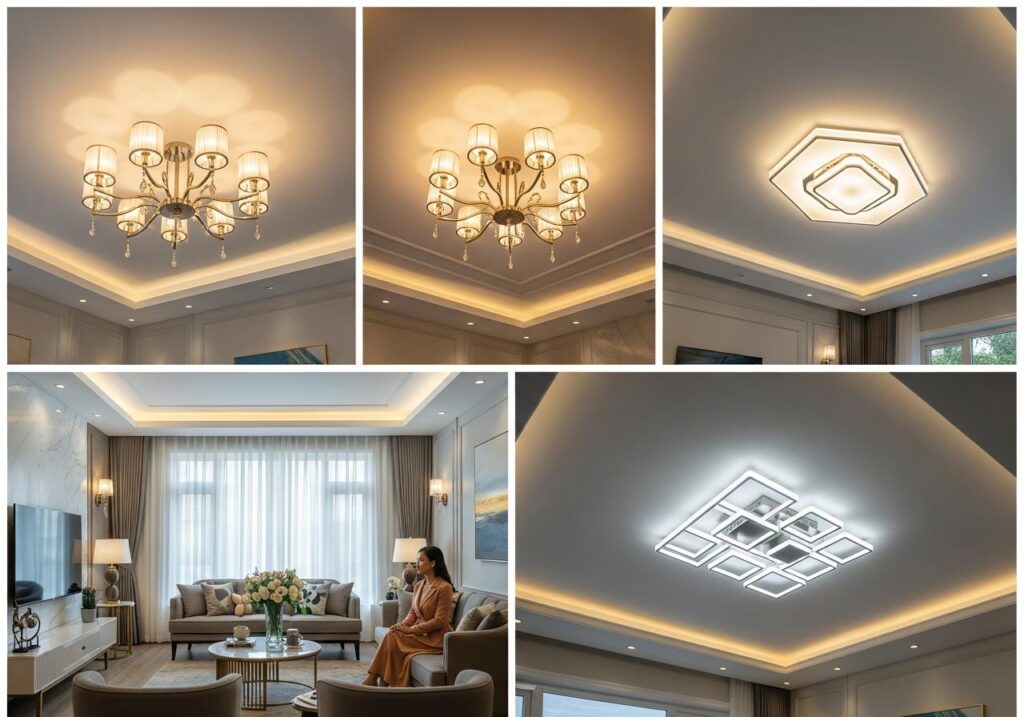 Các loại đèn trần phòng khách 1 Các loại đèn trần phòng khách