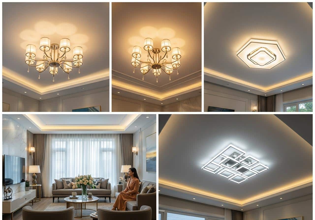 Các loại đèn trần phòng khách 2 Các loại đèn trần phòng khách