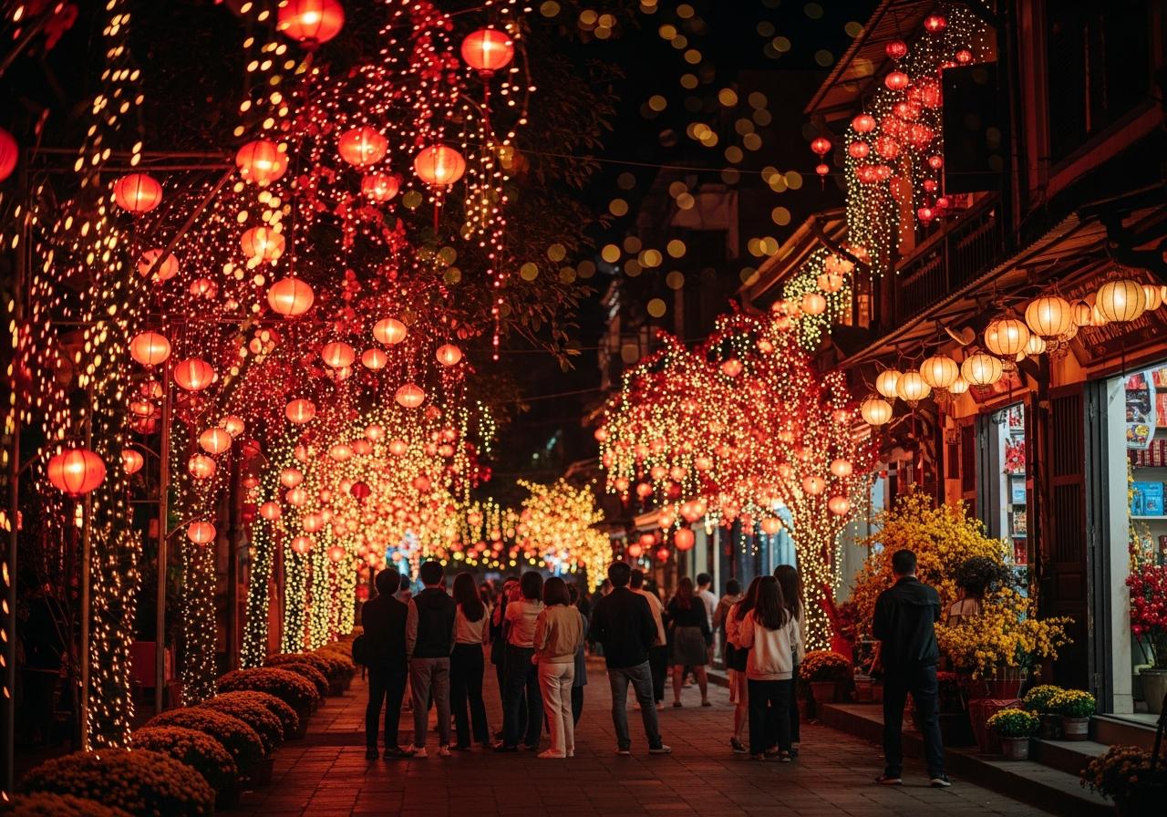 Các loại đèn trang trí tết 5 2. Đèn LED Nháy