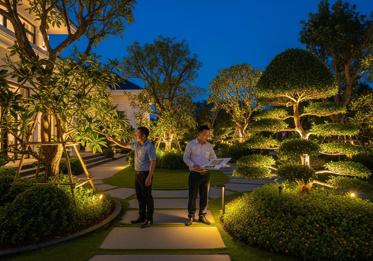 Cách chọn đèn chiếu cây sân vườn biệt thự, cảnh quan resort 5 3. Tiêu chí kỹ thuật khi chọn đèn chiếu cây