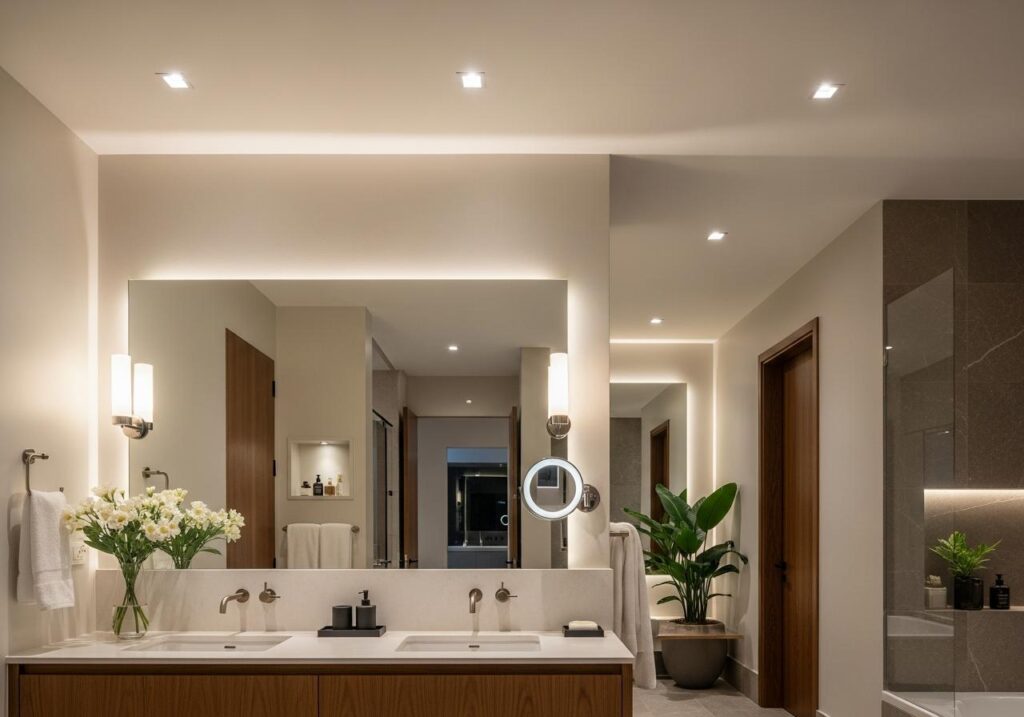 Chọn đèn phòng tắm khoa học và thẩm mỹ 76 Chọn đèn phòng tắm, những lưu ý để thiết kế phòng tắm khoa học và thẩm mỹ