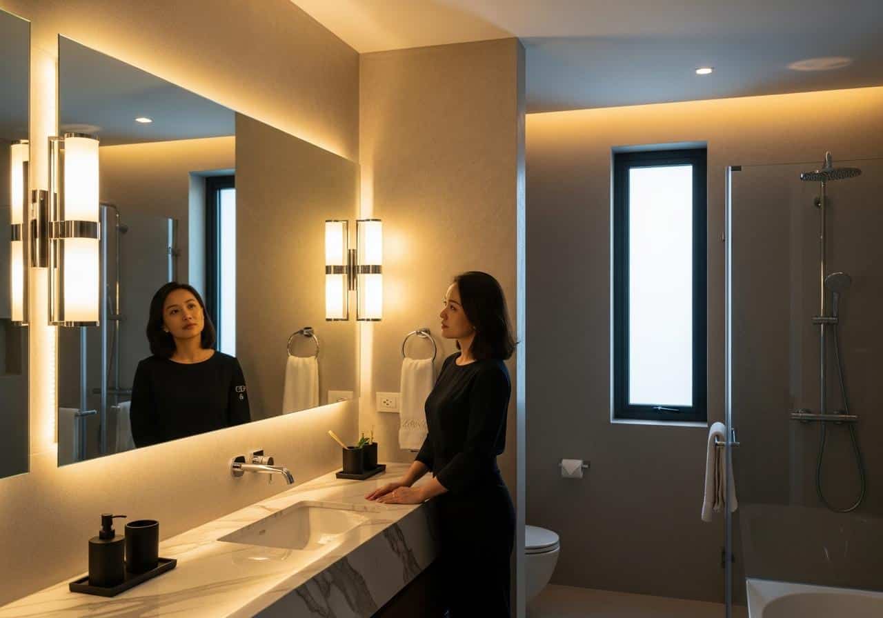 Lưu ý khi chọn đèn phòng tắm