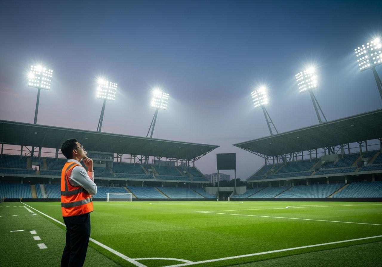 Đèn sân bóng nên sử dụng loại nào, công suất, số lượng? 2 Đèn sân bóng nên sử dụng loại nào? Cách chọn công suất, số lượng?