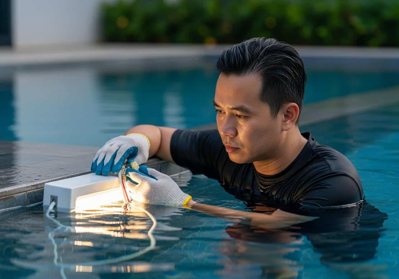 Lắp đặt đèn âm nước, đèn hồ bơi 4 2. Phân vùng và cấp độ rủi ro khi lắp đặt đèn hồ bơi