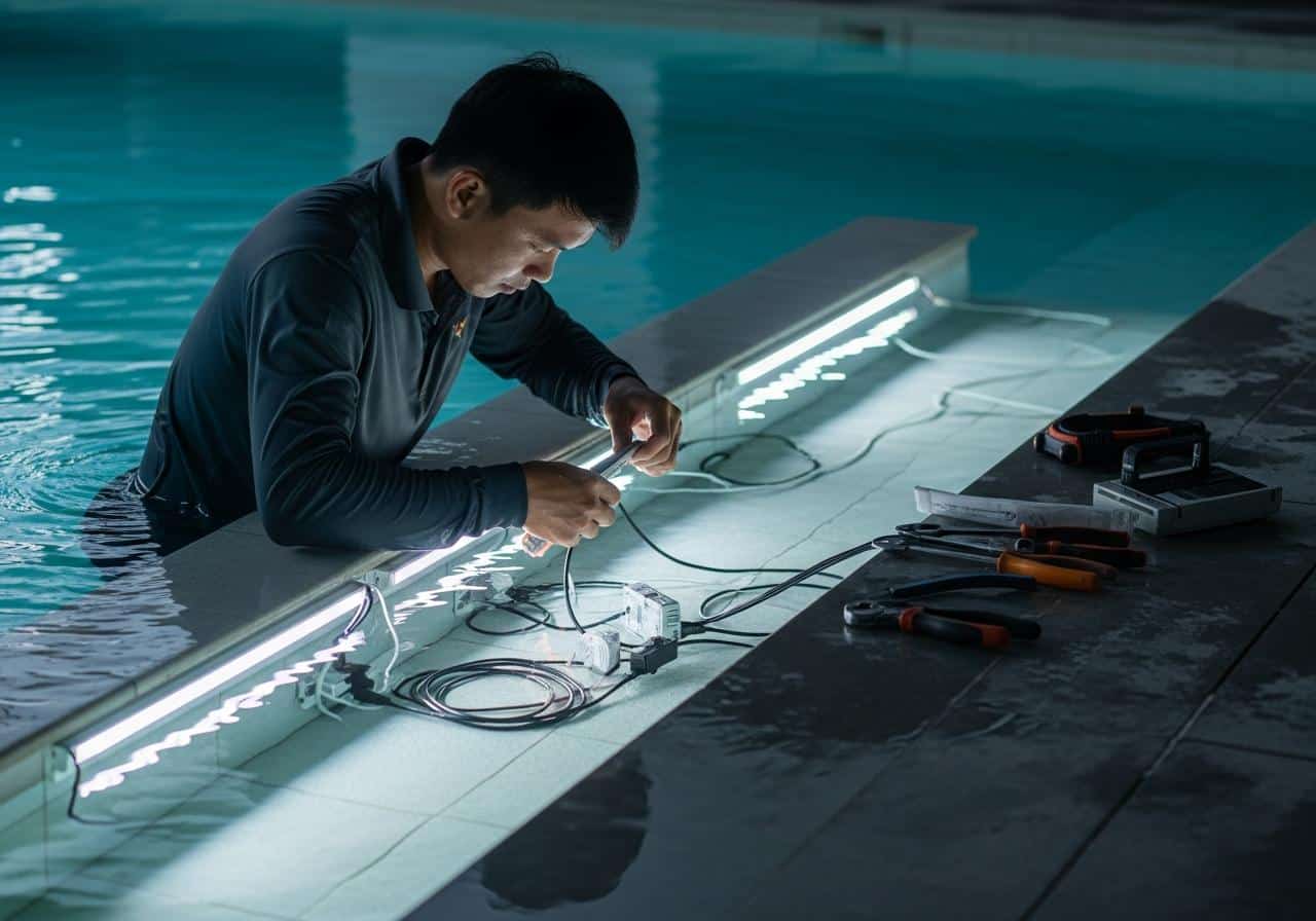 Lắp đặt đèn âm nước, đèn hồ bơi 2
Lắp đặt đèn âm nước, đèn hồ bơi và những vẫn đề cần lưu ý